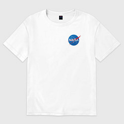 Футболка оверсайз мужская NASA, цвет: белый