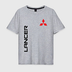 Футболка оверсайз мужская MITSUBISHI LANCER, цвет: меланж
