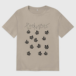 Футболка оверсайз мужская PYROKINESIS, цвет: миндальный