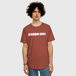 Футболка оверсайз мужская GreenDay, цвет: кирпичный — фото 2
