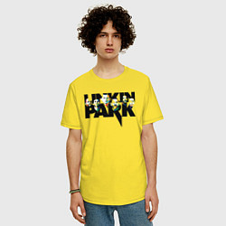 Футболка оверсайз мужская LINKIN PARK, цвет: желтый — фото 2