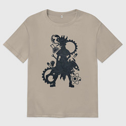 Футболка оверсайз мужская Доктор Стоун, цвет: миндальный