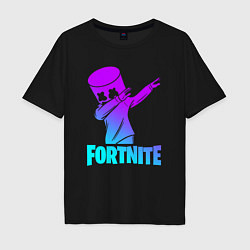 Футболка оверсайз мужская FORTNITE X MARSHMELLO, цвет: черный