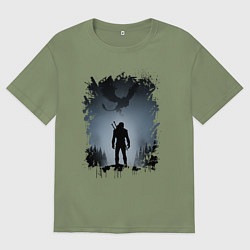 Футболка оверсайз мужская ВЕДЬМАК, цвет: авокадо