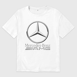 Футболка оверсайз мужская MERCEDES-BENZ AMG, цвет: белый
