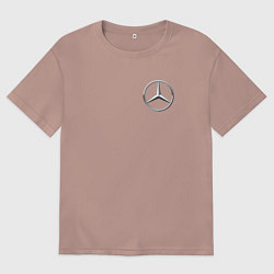 Футболка оверсайз мужская MERCEDES-BENZ, цвет: пыльно-розовый
