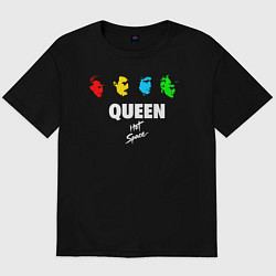 Футболка оверсайз мужская Queen, цвет: черный