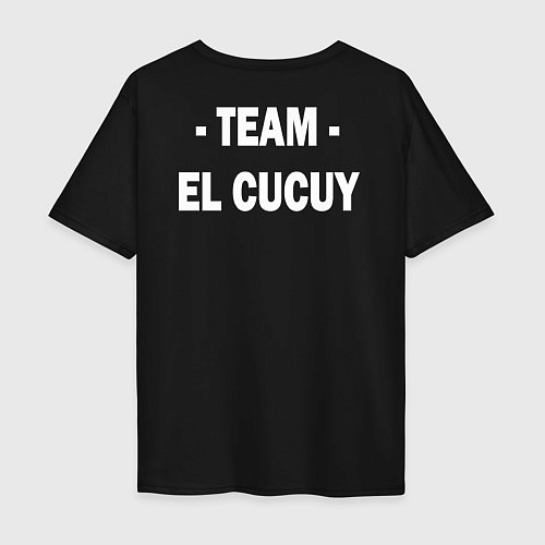 Мужская футболка оверсайз TEAM EL CUCUY / Черный – фото 2