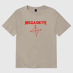 Футболка оверсайз мужская Megadeth, цвет: миндальный