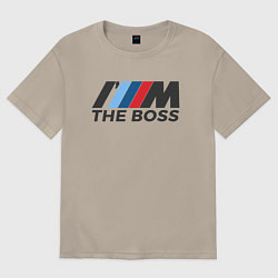 Футболка оверсайз мужская BMW THE BOSS, цвет: миндальный