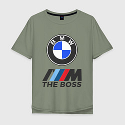 Футболка оверсайз мужская BMW BOSS, цвет: авокадо