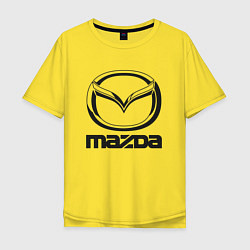 Футболка оверсайз мужская MAZDA LOGO, цвет: желтый