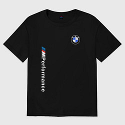 Футболка оверсайз мужская BMW M PERFORMANCE 2020, цвет: черный