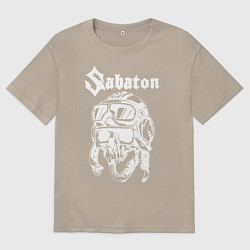 Футболка оверсайз мужская Sabaton, цвет: миндальный