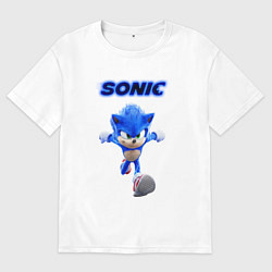 Футболка оверсайз мужская SONIC, цвет: белый