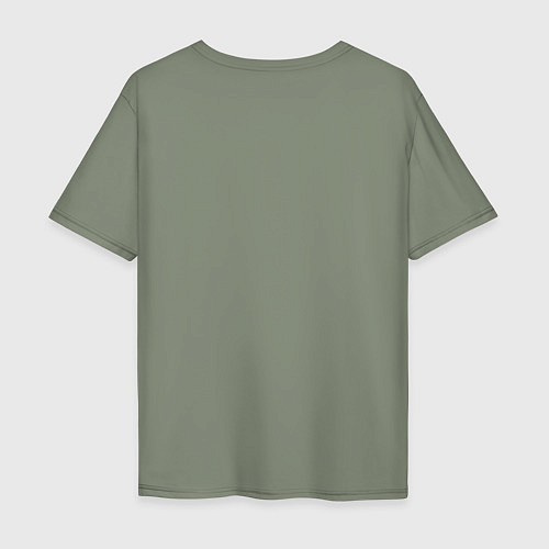 Мужская футболка оверсайз Королевская лилия / Авокадо – фото 2