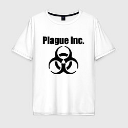 Футболка оверсайз мужская PLAGUE INC, цвет: белый