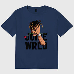 Футболка оверсайз мужская Juice WRLD, цвет: тёмно-синий