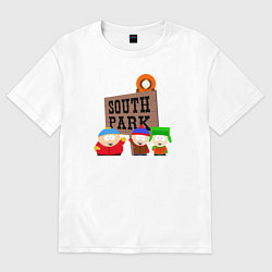 Футболка оверсайз мужская South Park, цвет: белый