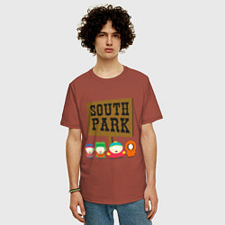 Футболка оверсайз мужская South Park, цвет: кирпичный — фото 2
