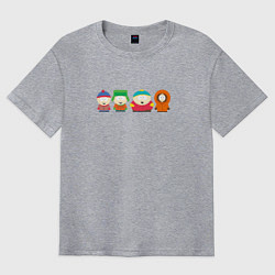Футболка оверсайз мужская South Park Саус Парк, цвет: меланж