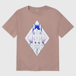 Футболка оверсайз мужская BoJack Horseman, цвет: пыльно-розовый