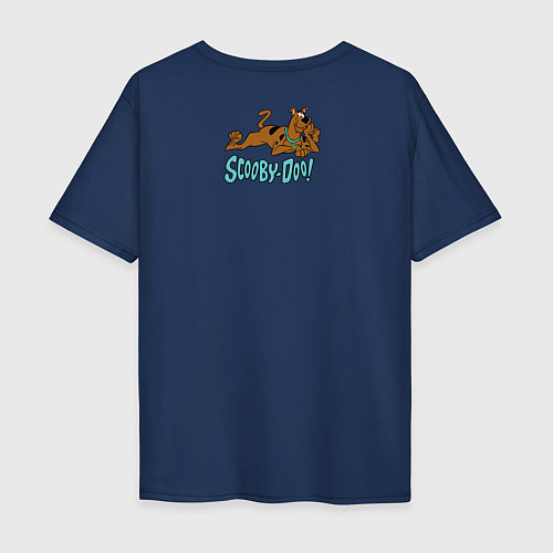 Мужская футболка оверсайз Scooby-Doo / Тёмно-синий – фото 2