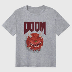 Футболка оверсайз мужская DOOM, цвет: меланж
