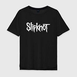 Футболка оверсайз мужская SLIPKNOT НА СПИНЕ, цвет: черный