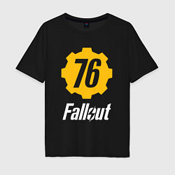 Футболка оверсайз мужская FALLOUT76, цвет: черный