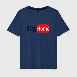 Мужская футболка оверсайз Stay Home