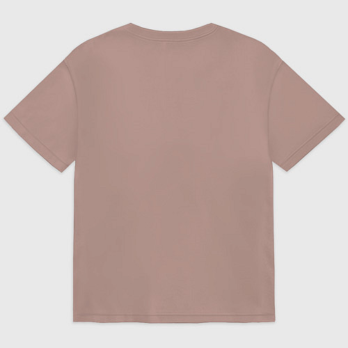 Мужская футболка оверсайз КУСЬ! / Пыльно-розовый – фото 2