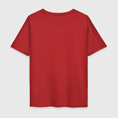 Мужская футболка оверсайз AHEGAO FACE / Красный – фото 2