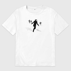 Футболка оверсайз мужская Русское поле экспериментов, цвет: белый