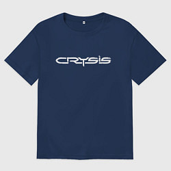 Футболка оверсайз мужская CRYSIS, цвет: тёмно-синий