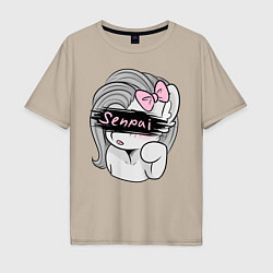 Футболка оверсайз мужская Senpai, цвет: миндальный