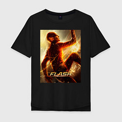 Футболка оверсайз мужская The Flash, цвет: черный