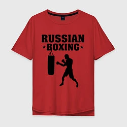 Футболка оверсайз мужская Russian Boxing, цвет: красный