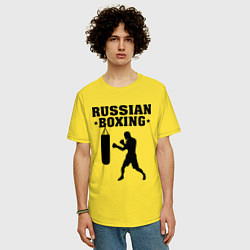 Футболка оверсайз мужская Russian Boxing, цвет: желтый — фото 2