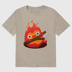 Футболка оверсайз мужская Calcifer, цвет: миндальный