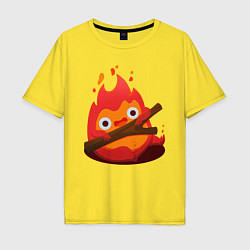 Мужская футболка оверсайз Calcifer