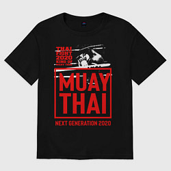 Футболка оверсайз мужская MUAY THAI, цвет: черный
