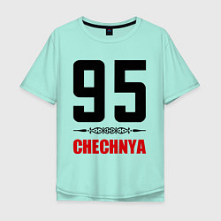 Футболка оверсайз мужская 95 Chechnya, цвет: мятный