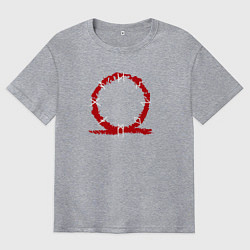 Футболка оверсайз мужская GOD OF WAR, цвет: меланж