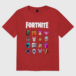 Футболка оверсайз мужская FORTNITE, цвет: красный