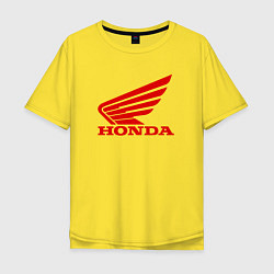 Футболка оверсайз мужская HONDA, цвет: желтый