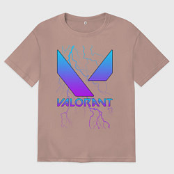 Футболка оверсайз мужская VALORANT, цвет: пыльно-розовый