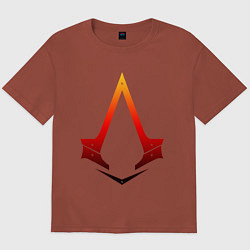 Футболка оверсайз мужская Assassins Creed, цвет: кирпичный