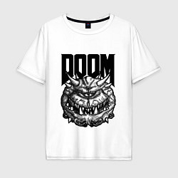 Футболка оверсайз мужская КАКОДЕМОН DOOM Z, цвет: белый