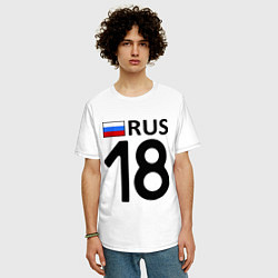 Футболка оверсайз мужская RUS 18, цвет: белый — фото 2